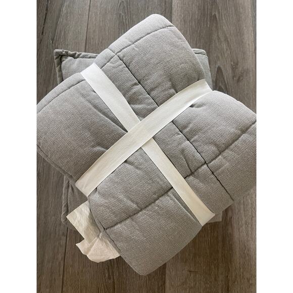 New Pottery Barn Garment Washed Standard Sham Set 2 in Gray - Picture 3 of 3